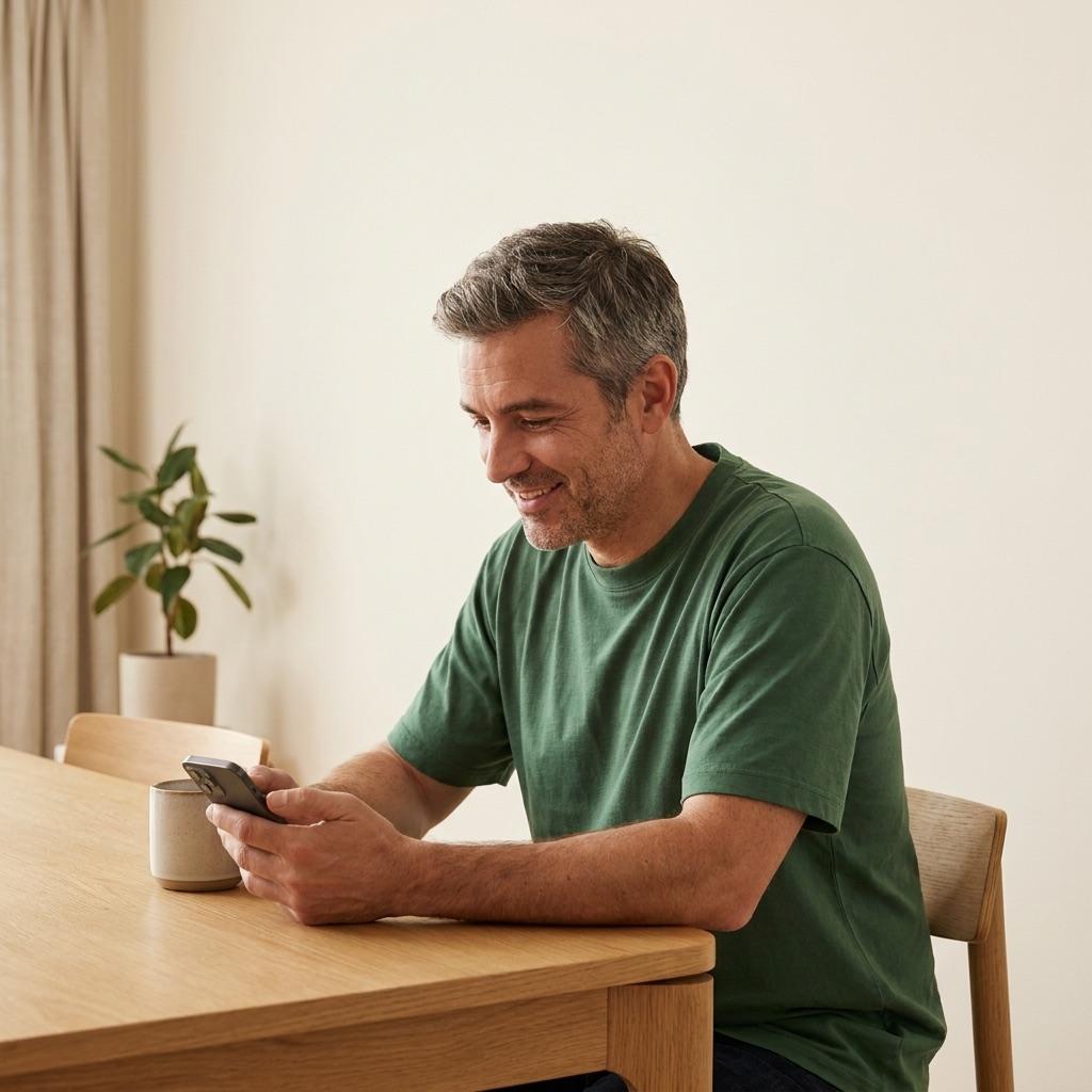 A creator checking earnings on a phone