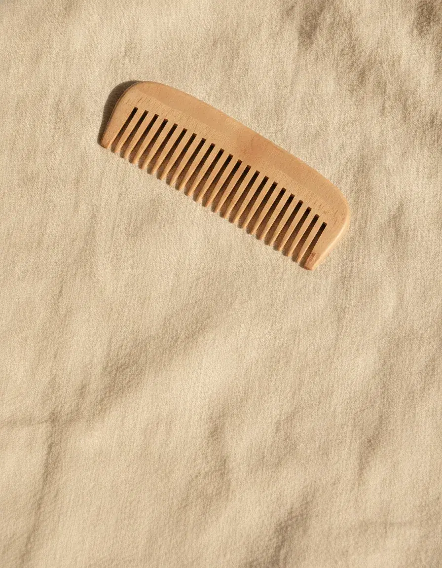Comb on a warm cream background