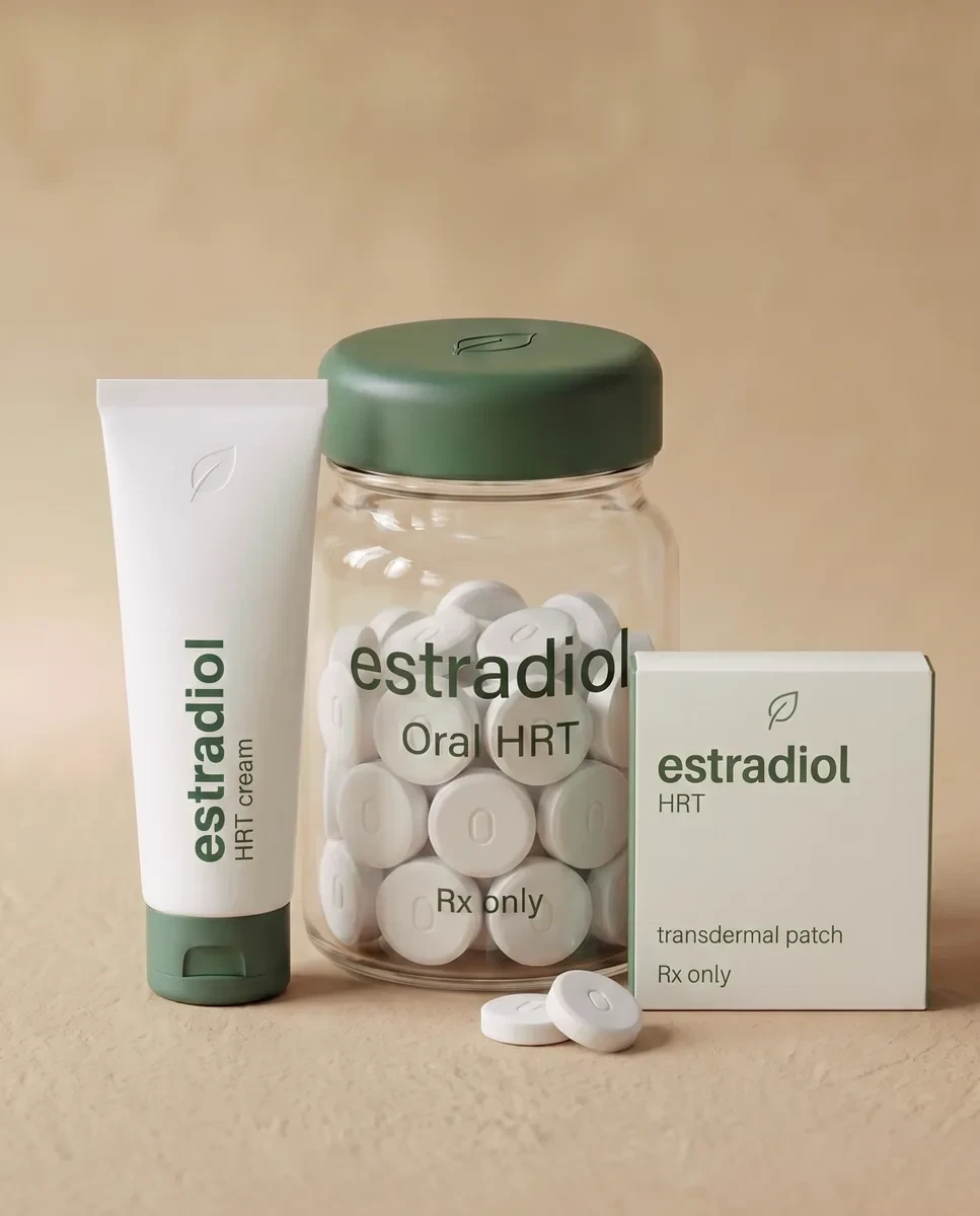 Compounded estradiol hormone therapy, offered as a cream, an oral capsule, and a transdermal patch